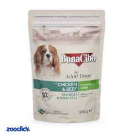 bonacibo adult dog food chicken & beef پوچ سگ بوناسیبو طعم مرغ