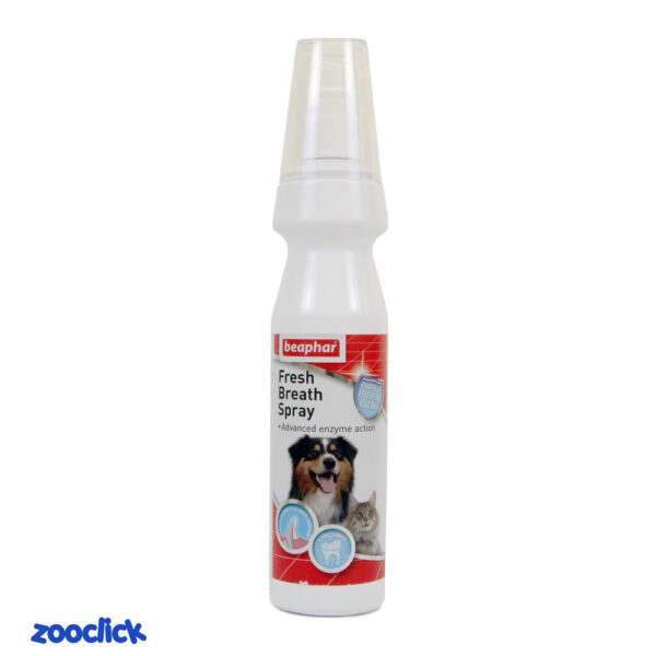 beaphar dog & cat fresh breath spray اسپری خوشبو کننده دهان سگ و گربه بیفار