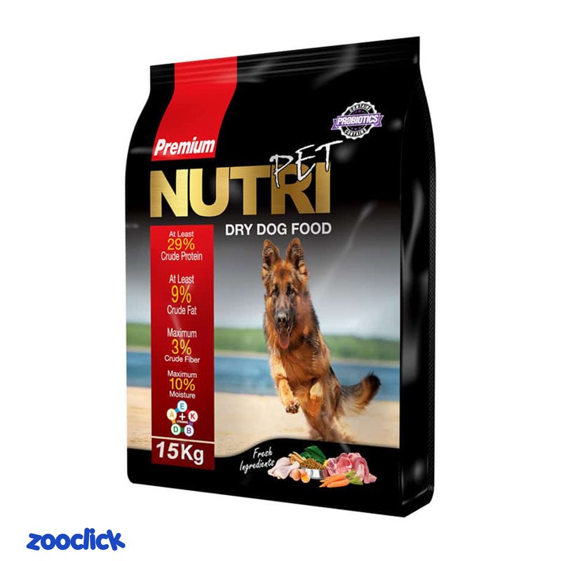 nutry pet dog dry food غذای خشک سگ نوتری پت با پروتئین 29%