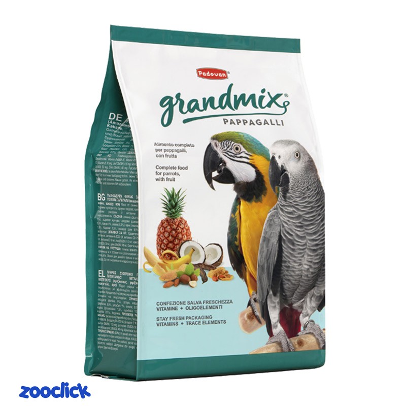 padovan grandmix pappagalli غذای طوطی سانان بزرگ پادوان