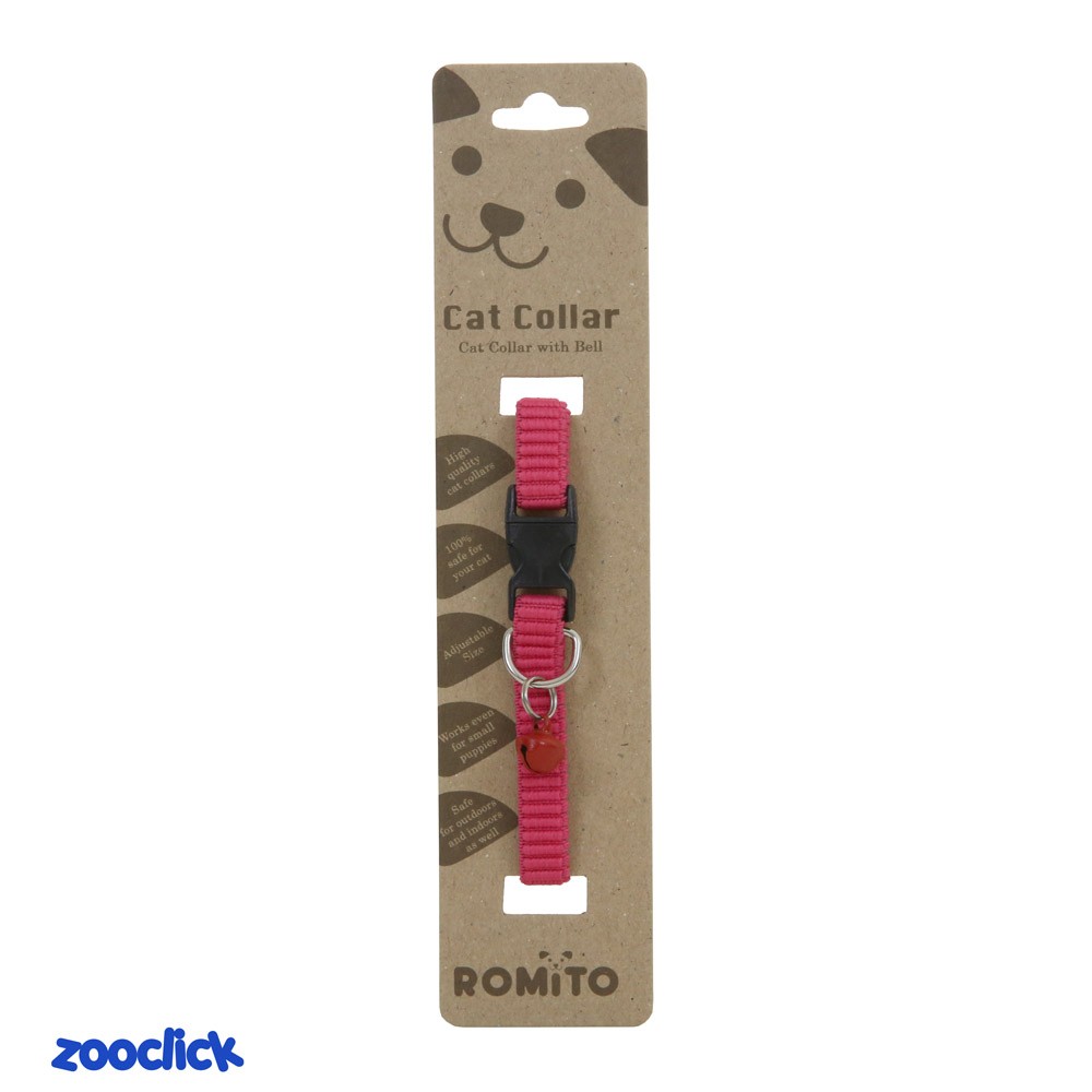 zc romito collar with bell hot pink 10006 09 3