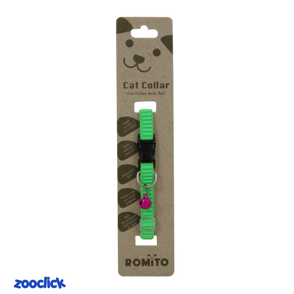 romito collar with bell light green