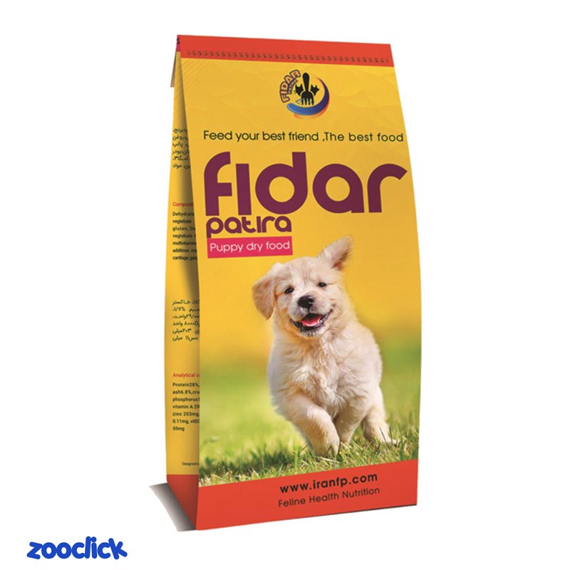 fidar mini & medium puupy food غذای خشک توله سگ نژاد کوچک و متوسط فیدار پاتیرا
