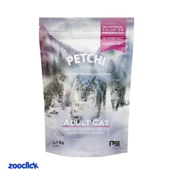 petchi super premium adult cat food غذای گربه بالغ سوپر پرمیوم با طعم مرغ پتچی