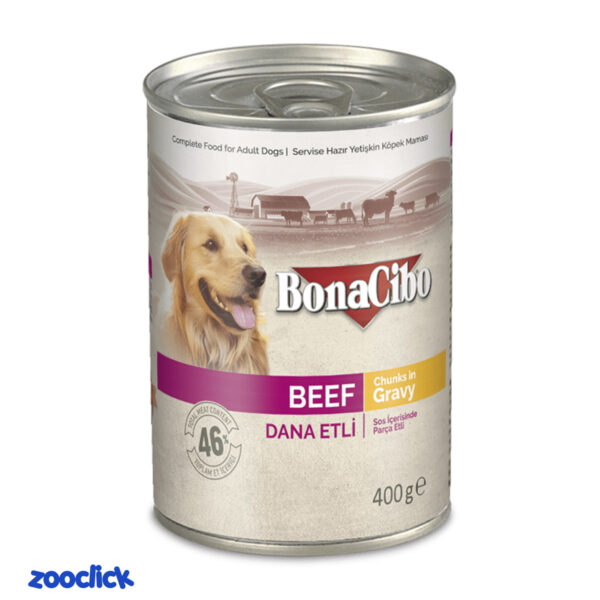 bonacibo beef canned dog food - کنسرو سگ بوناسیبو طعم گوشت