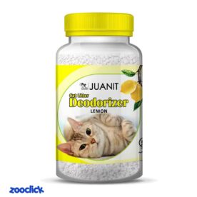 juanit cat litter deodorizer lavender با بوی عطری خوشبو، جاذب بوی بد خاک بوده و عطری بسیار مطبوع به فضا می بخشد.