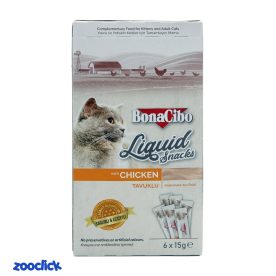 bonacibo liquid snacks with chicken - بستنی گربه بوناسیبو طعم مرغ